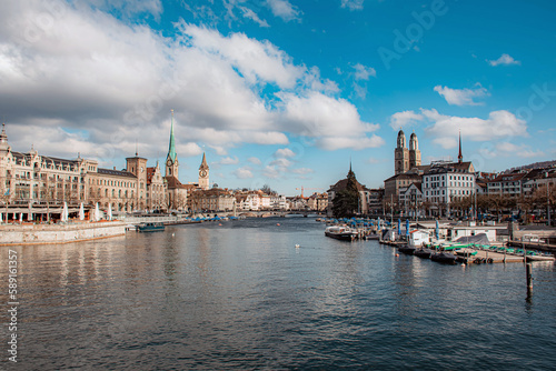 view of the beautiful zürich city