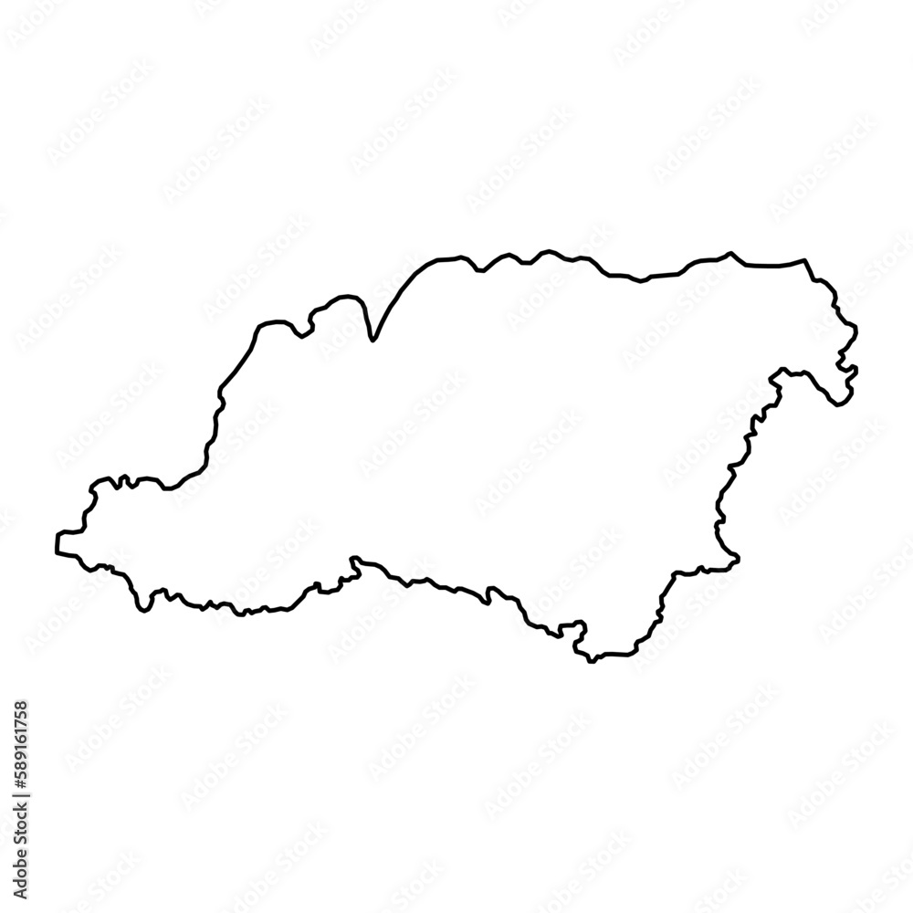 Carinthia map, region of Slovenia. Vector illustration.