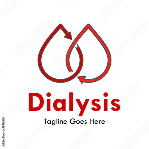 dialysis design logo template illustration