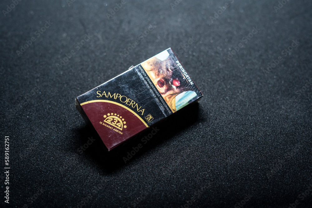 Jakarta, Indonesia. March 27, 2023 Sampoerna Kretek close up. Packaged