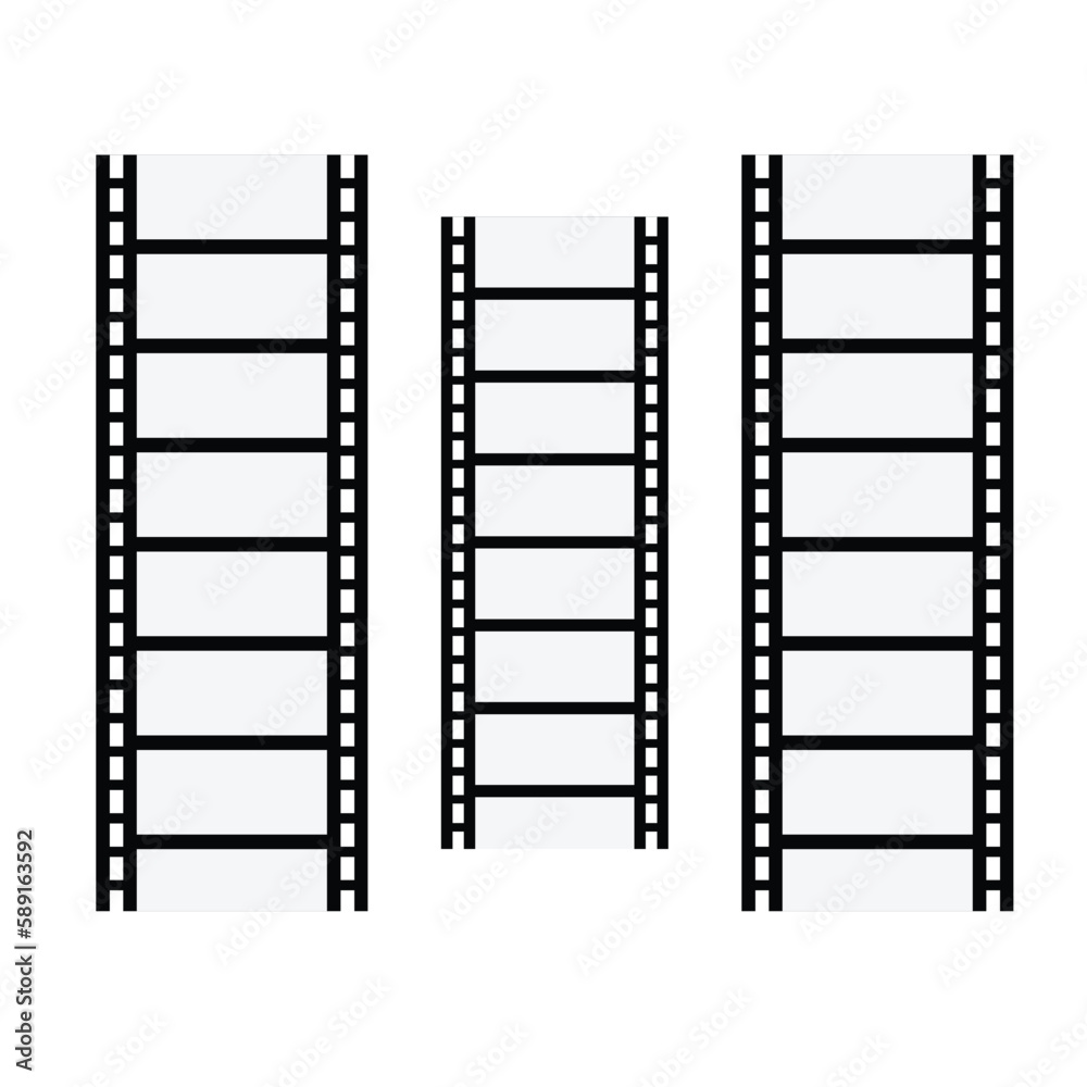 Warped film strip with wavy style, with film frame number and details. Film strip realistic isolated vector image. film strip illustration. Warped film strip with wavy style, with film frame number and details. Film strip realistic isolated vector image. film strip illustration.