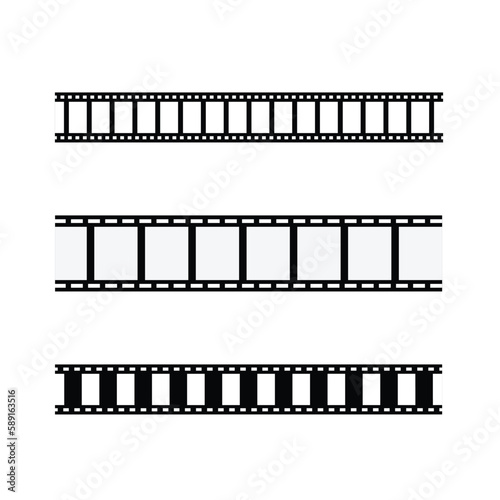 film tape vintage icon isolate. movies film background with flim roll. 3d flim roll. film strip isolated on white