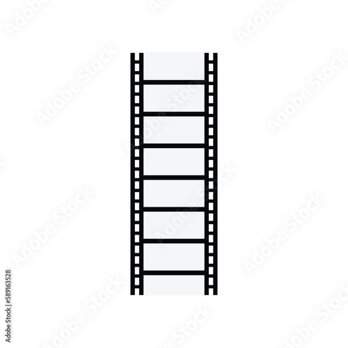 Film tape vintage icon isolate. movies film background with flim roll. 3d flim roll. Film strip set vector image. film strip isolated on white