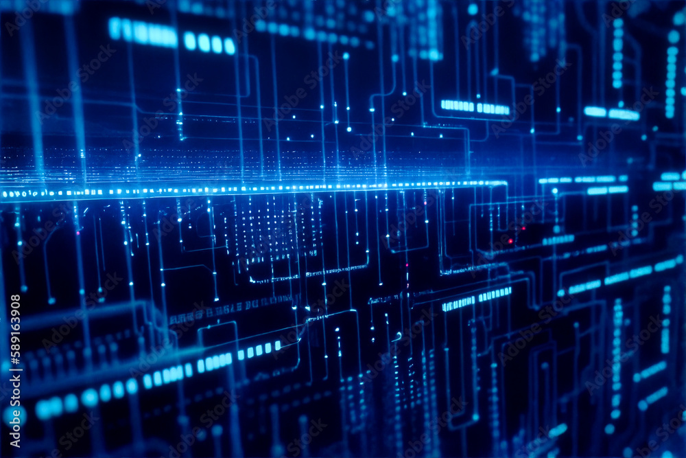 Abstract computer chip images, big data, and technological concepts Abstract computer chip images, big data, and technological concepts