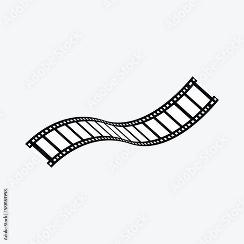 film strip illustration. Film Strip icon. Movies Flim background with Flim roll. Film Strip icon. Black filled vector illustration. Filmstrip Set With Different Versions of Film