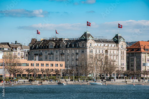 Photography view of the town hall in the city