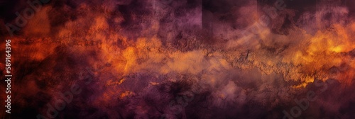 Autumn Hues Vintage Gradient Dark Orange Brown Purple Abstract Texture with Space for Design, Generative AI