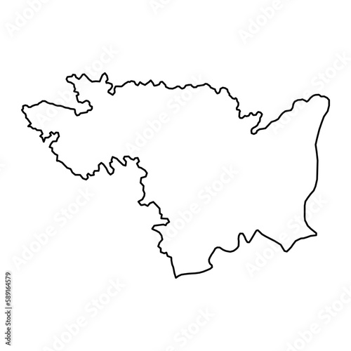 Lower Sava map, region of Slovenia. Vector illustration.