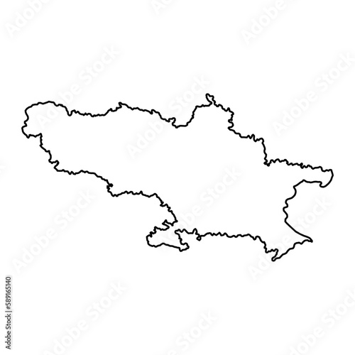 Savinja map, region of Slovenia. Vector illustration.
