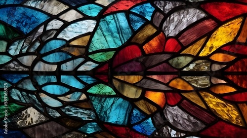 Stained glass texture, colorful, perfect for web design background or wallpaper © Filip