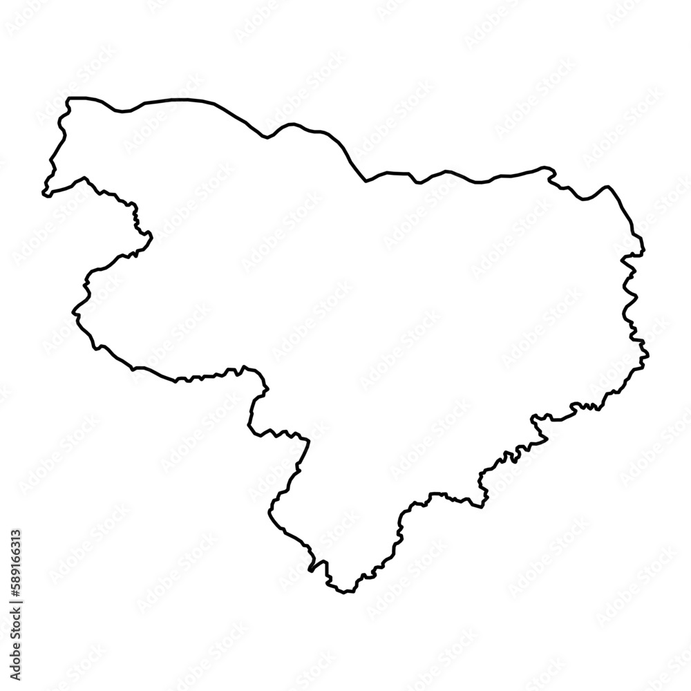 Upper Carniola map, region of Slovenia. Vector illustration.