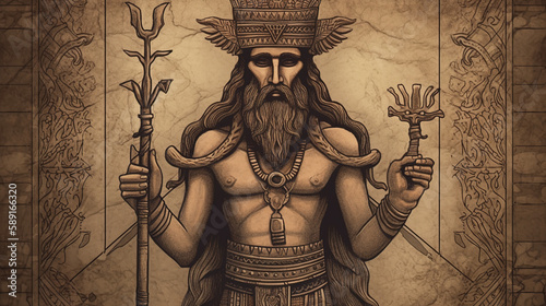 Plakat Enki The Sumerian Anunnaki God