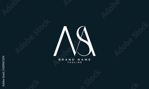 MAS, MSA, MS, SM, Abstract initial monogram letter alphabet logo design