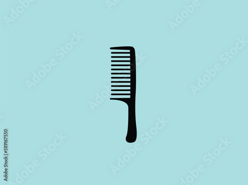 Hair combs vector icon. Hairbrush silhouette isolated on white background. Comb icon. Black silhouette. Side view. Vector simple flat graphic illustration. combs vector