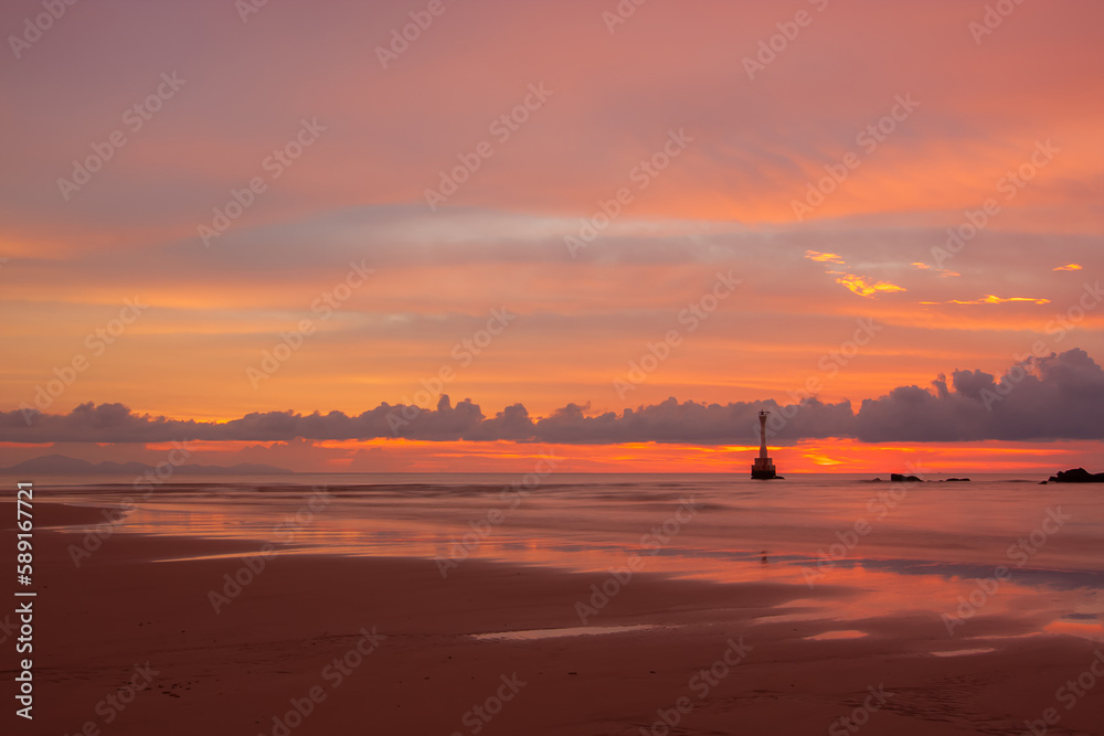 The beauty of twilight during sunset on Koh Tarutao, Satun province, Thailand. The beauty of twilight during sunset on Koh Tarutao, Satun province, Thailand.