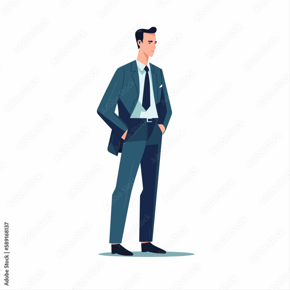 A businessman standing waiting for his client A businessman standing waiting for his client