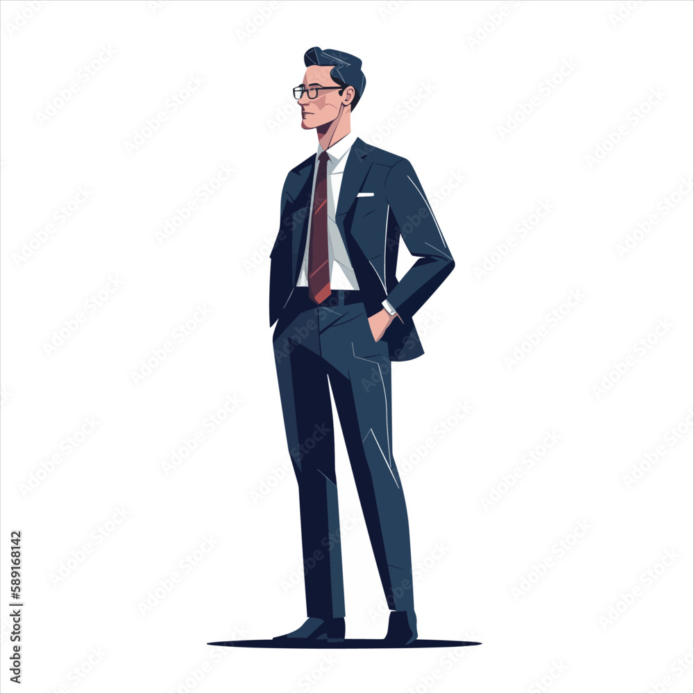 Obraz premium A businessman standing waiting for his client