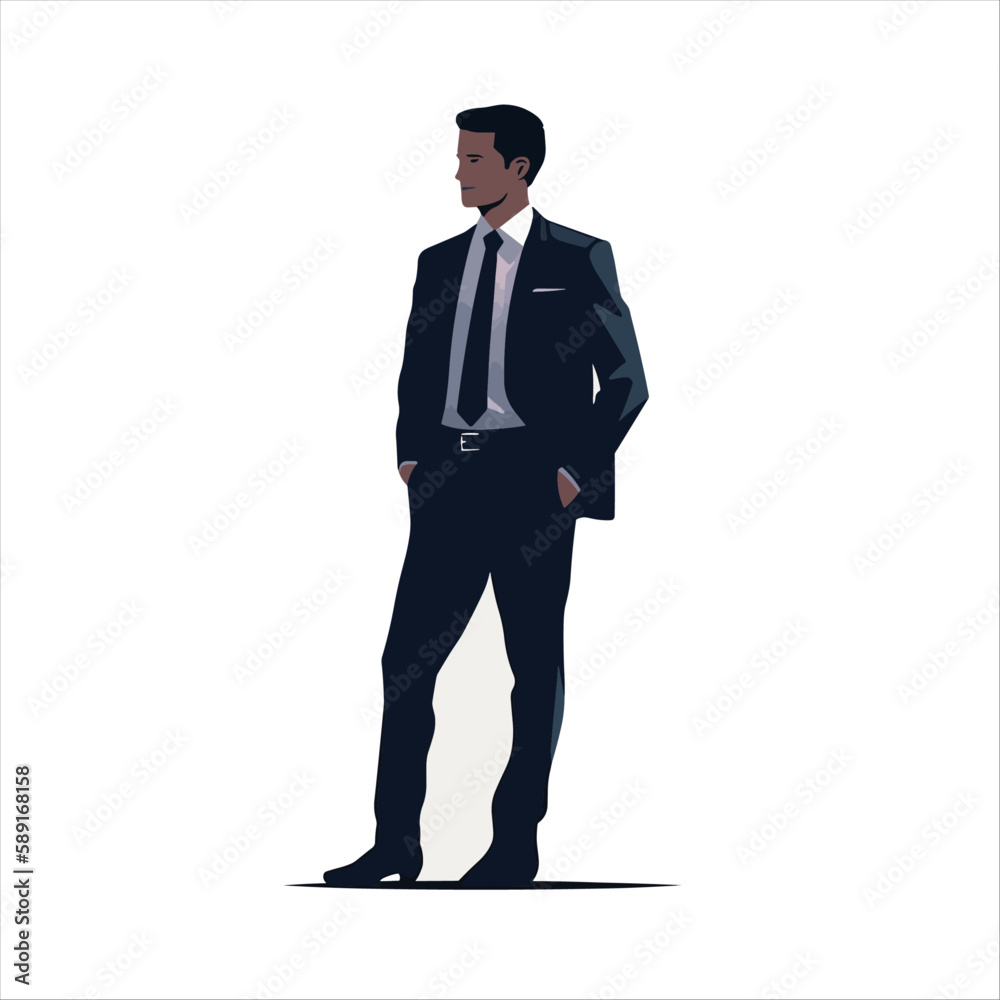 A businessman standing waiting for his client A businessman standing waiting for his client