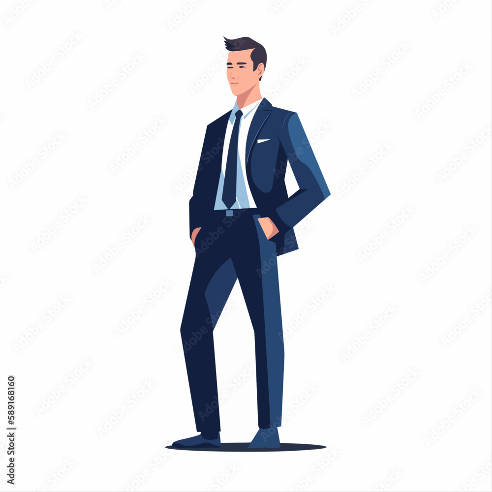 A businessman standing waiting for his client A businessman standing waiting for his client