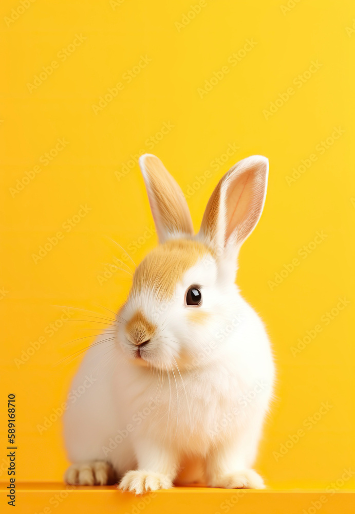 Cute bunny. Generative AI. Cute bunny. Generative AI.