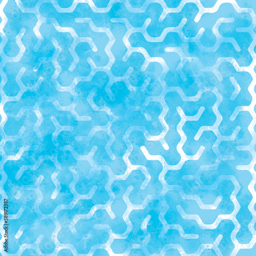 A blue and white pattern 