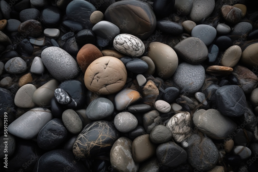 Full Frame Shot Of Stones, Generative AI Full Frame Shot Of Stones, Generative AI