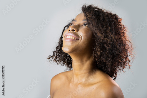 portrait happy smiling african woman 