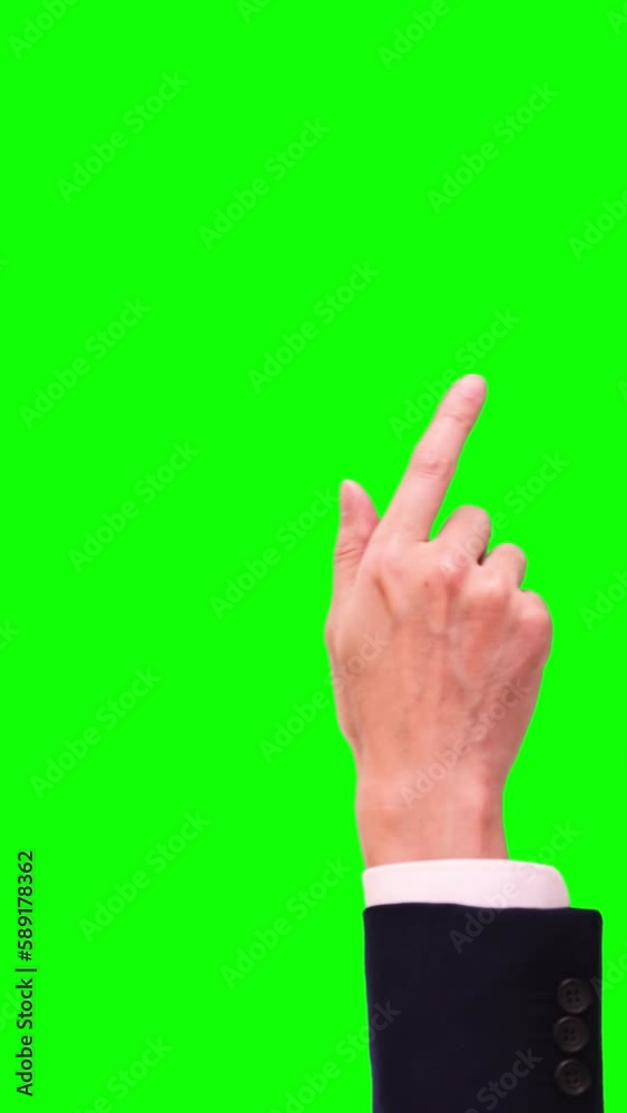 タッチパネルを5回スワイプ、フリックする紺色のスーツを着た男性の手元。縦型の動画。合成用。 タッチパネルを5回スワイプ、フリックする紺色のスーツを着た男性の手元。縦型の動画。合成用。