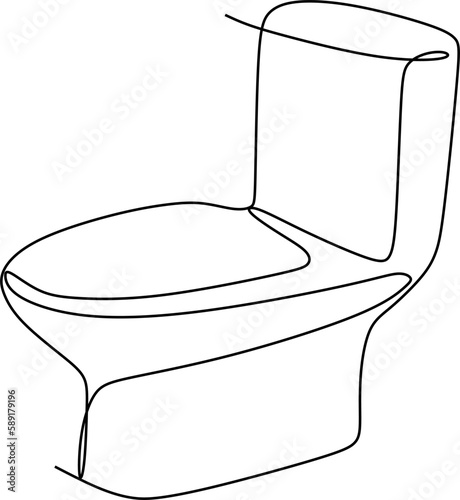 toilet bowl isolated on white