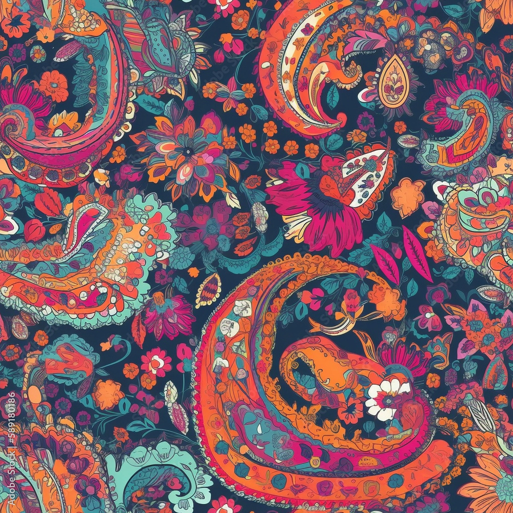 Seamless repeating pattern - bohemian print pattern Seamless repeating pattern - bohemian print pattern