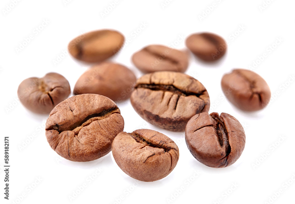 Coffee beans isolated on white background Coffee beans isolated on white background