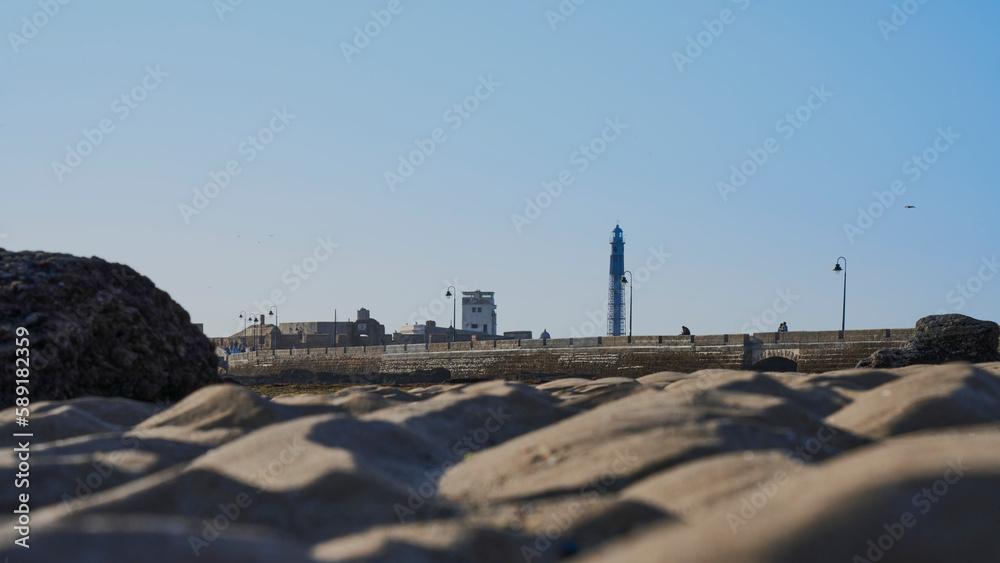 Fototapeta premium The old fortress of Cadiz with different settings of the aperture and variations of the perspective