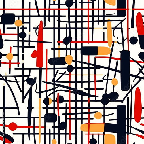 Seamless repeating pattern -  contemporary art pattern