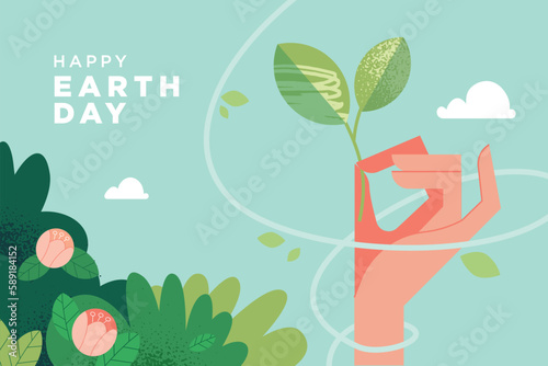 International Mother Earth Day. Ecology, environmental problems and environmental protection. Vector illustration for graphic and web design, business presentation, marketing and print material.