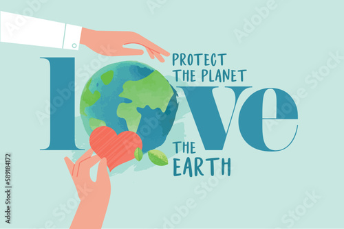 International Mother Earth Day. Ecology, environmental problems and environmental protection. Vector illustration for graphic and web design, business presentation, marketing and print material.