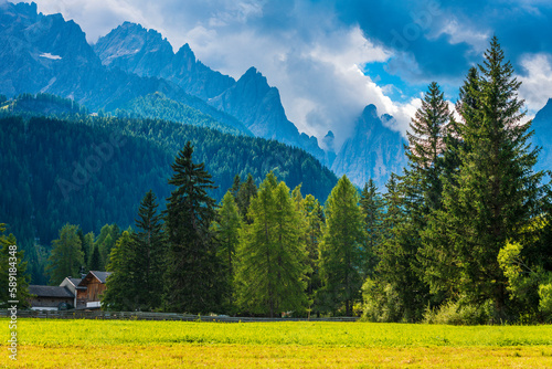 Val Fiscalina. Frame of the Sesto Dolomites.