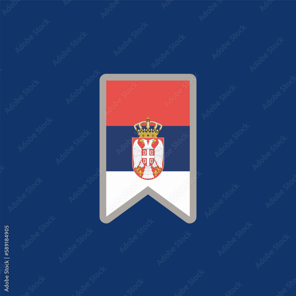 Fototapeta premium Illustration of serbia flag Template
