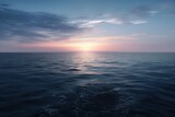 Panoramic View Of Sea Against Sky At Dusk, Generative AI