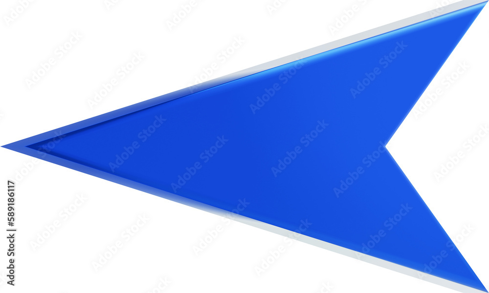 Blue arrow 3d icon isolated. Blue arrow 3d icon isolated.
