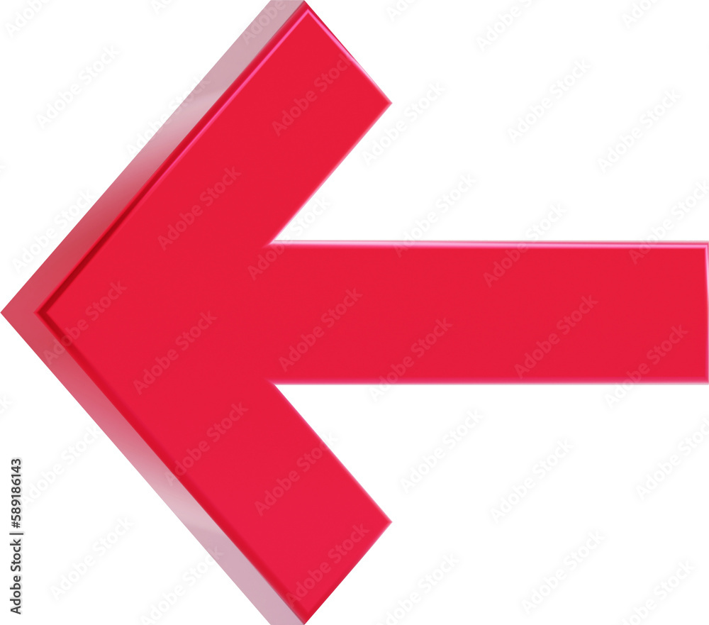 Arrow 3d icon isolated.