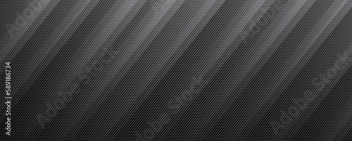 3D black geometric abstract background overlap layer on dark space with diagonal lines decoration. Modern graphic design element striped style for banner, flyer, card, brochure cover, or landing page