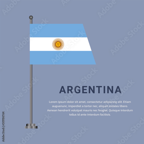 Illustration of argentina flag Template