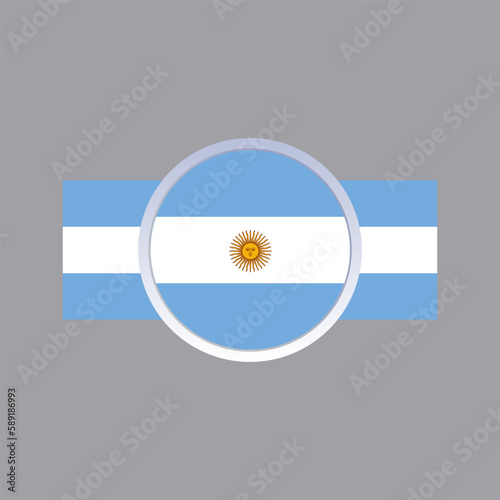Illustration of argentina flag Template