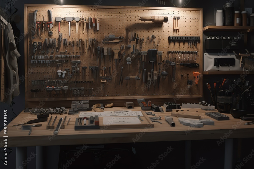 Workbench with tools, Generative AI