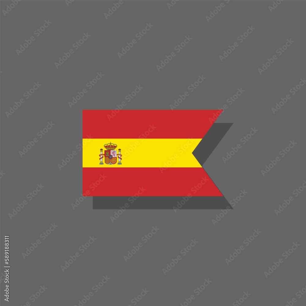 Fototapeta premium Illustration of spain flag Template