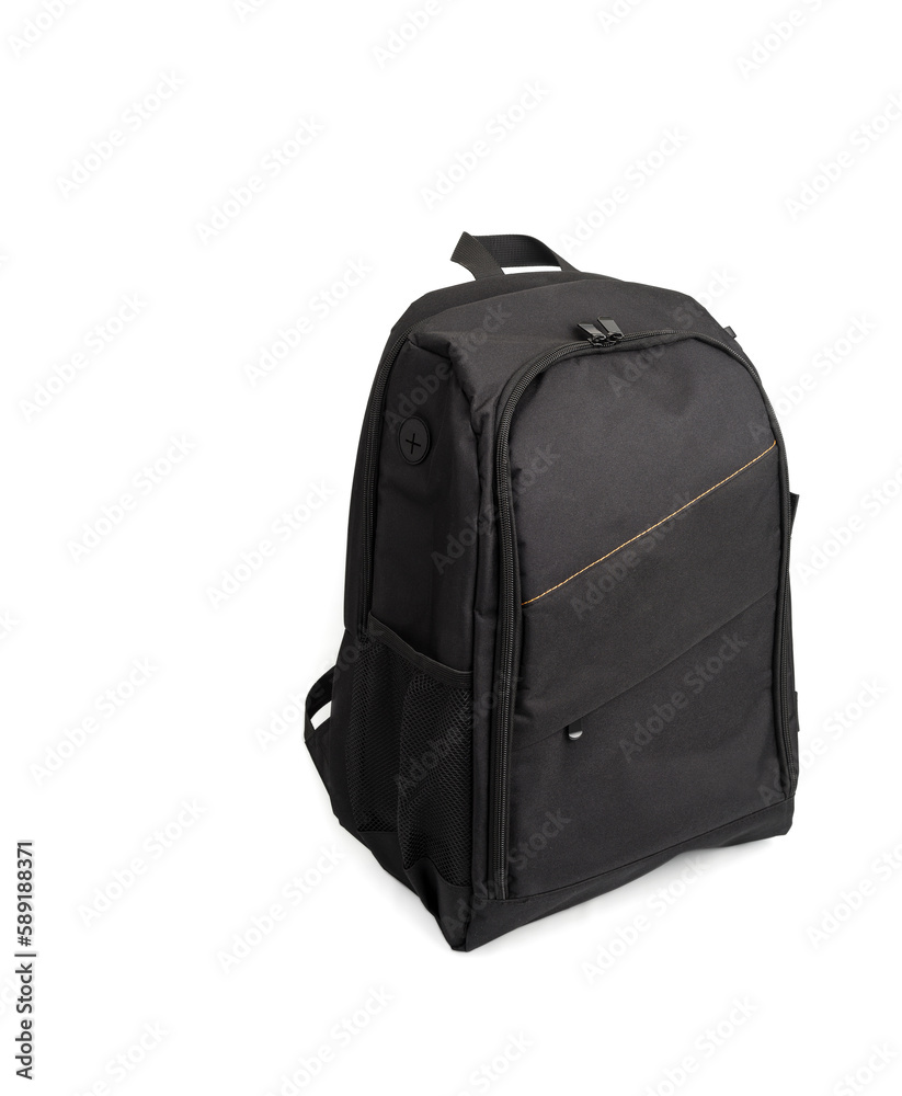 Photo bag for cameras lens and tripod on a white Photo bag for cameras lens and tripod on a white