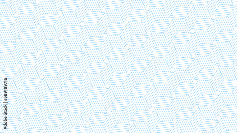 Vector seamless geometric pattern. Modern style blue pattern background