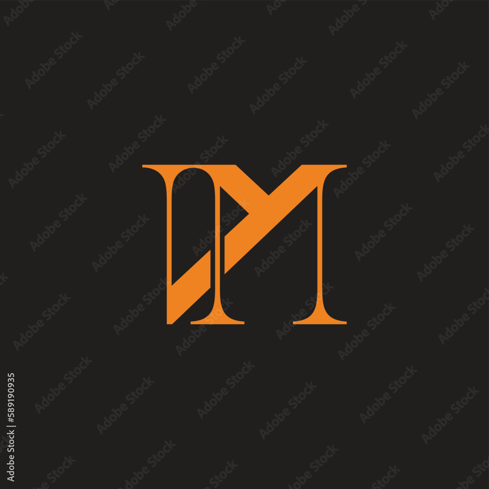 letter vm serif font logo vector letter vm serif font logo vector