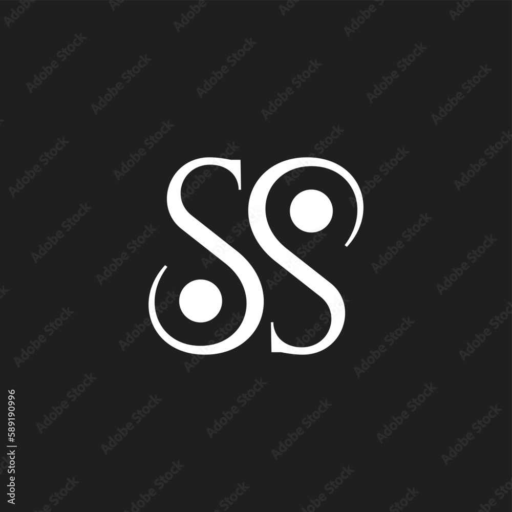 letter sp ss dots curves logo vector letter sp ss dots curves logo vector