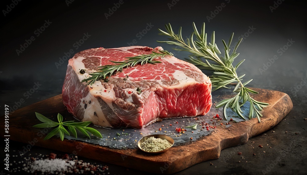 fresh raw meat, Generative AI
